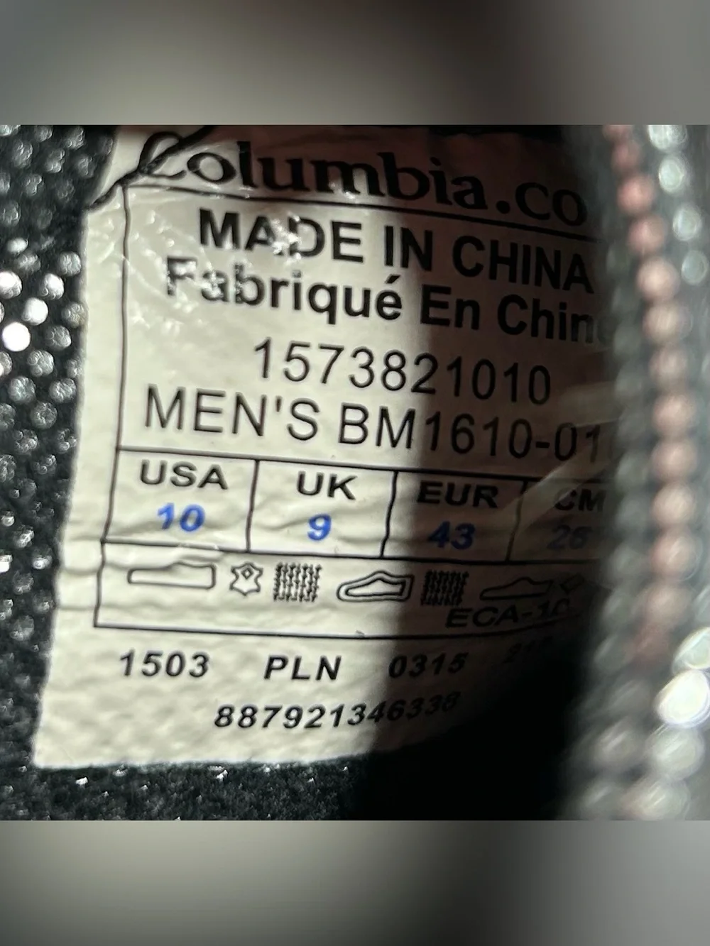 Columbia comfortable black